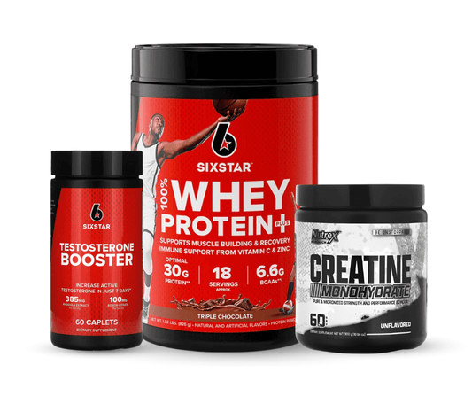 Combo Proteína Whey Sixstar + TestoBooster + Creatina Mono.